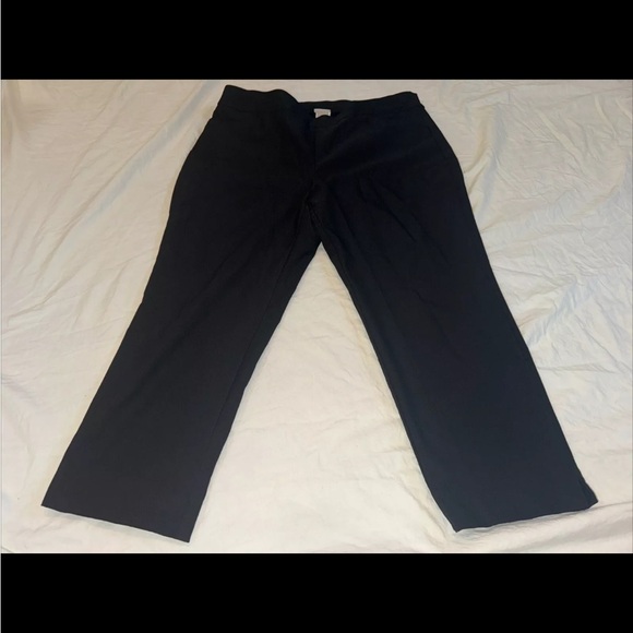 Chico's Black Ponte Pants Slacks Women's Size 16 Trousers - Picture 2 of 10